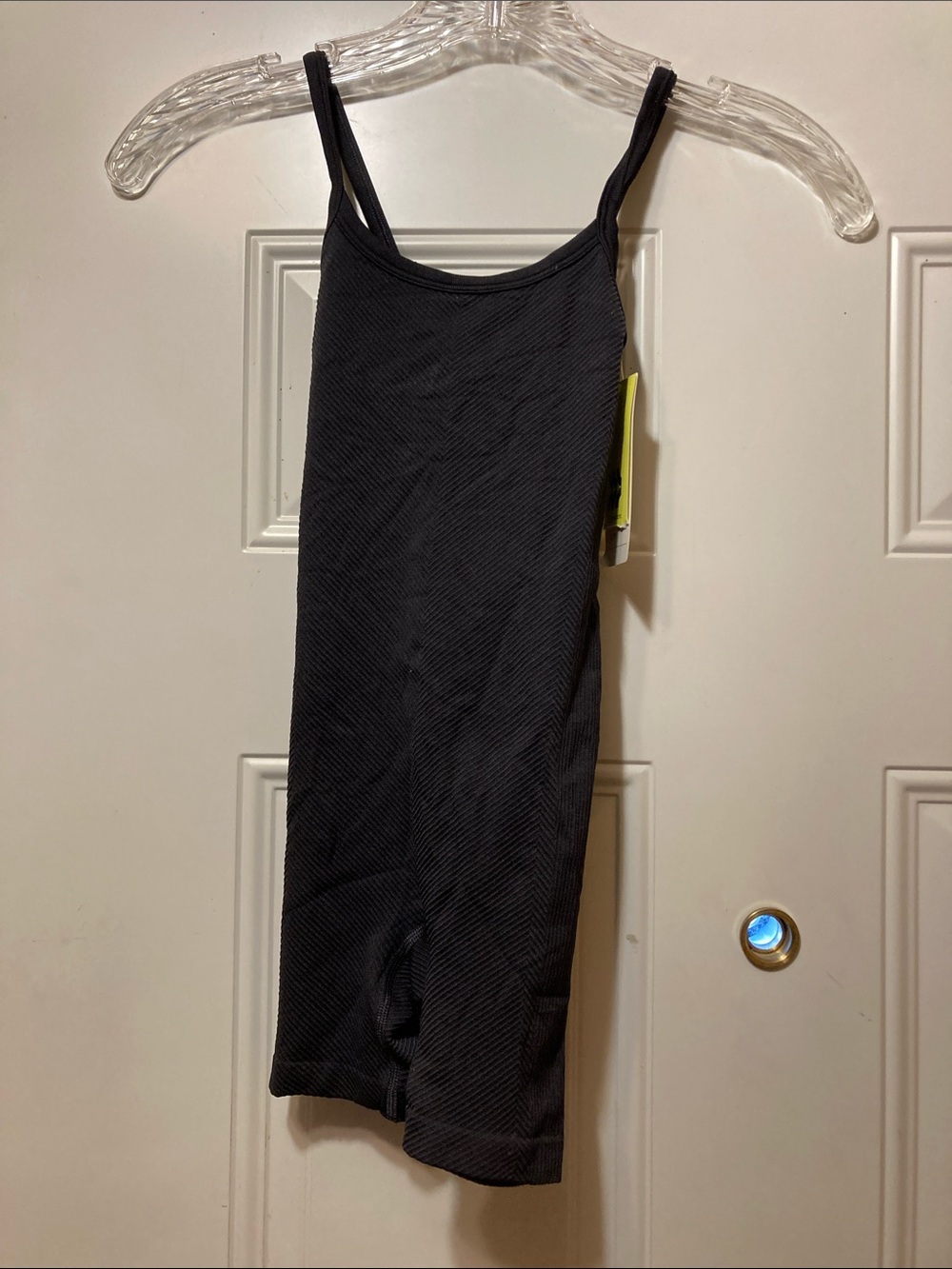 Kids Black Ribbed Spaghetti Strap Romper S NWT